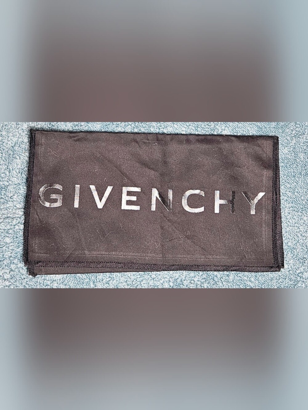 Givenchy Dust Bag Authentic Black Thick Envelope White Double Lined Gloss Logo